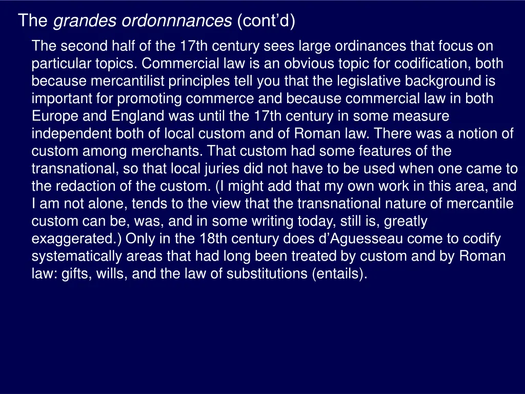 the grandes ordonnnances cont d