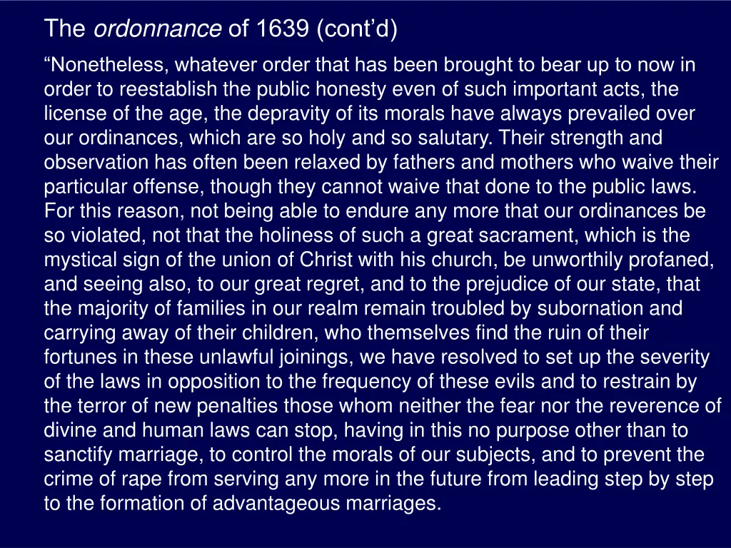 the ordonnance of 1639 cont d 2