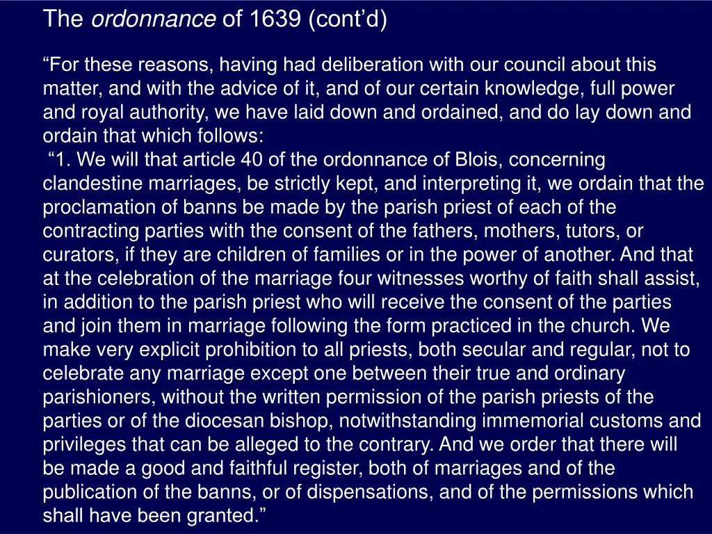 the ordonnance of 1639 cont d 3