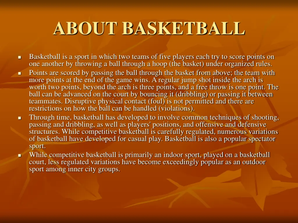 about basketball
