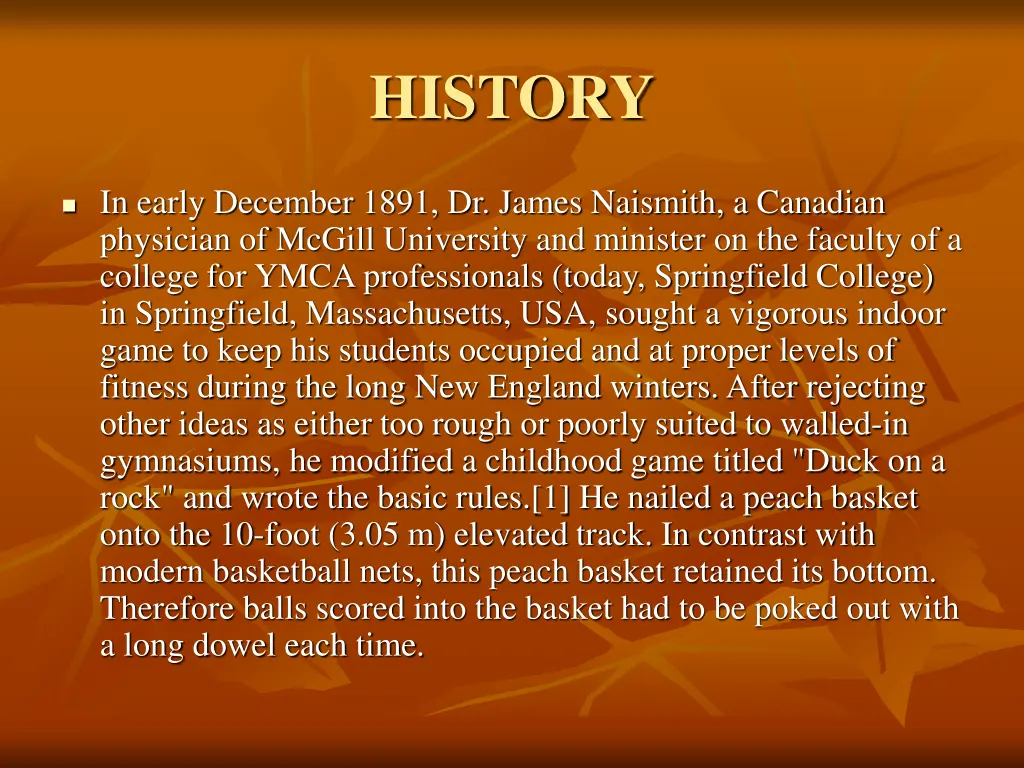 history