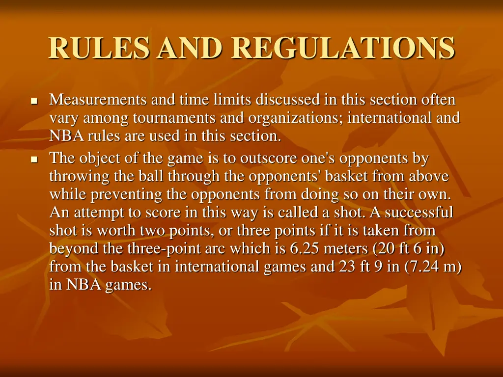 rules and regulations