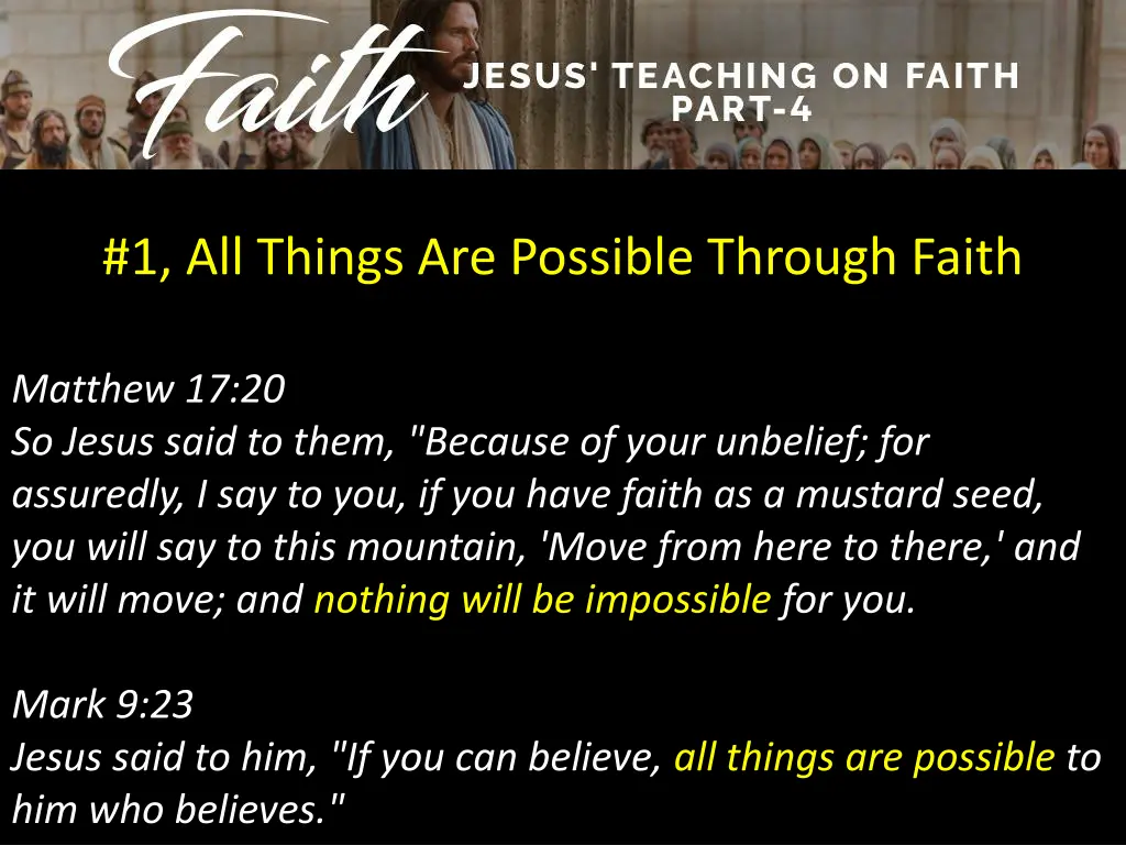 1 all things are possible through faith