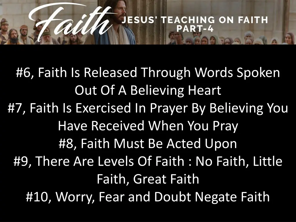 6 faith is released through words spoken 2