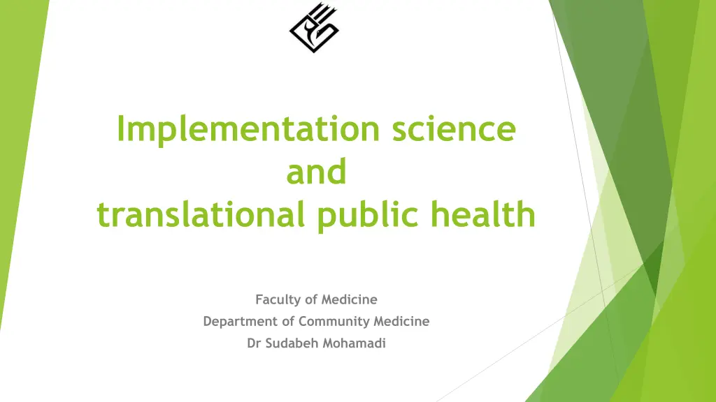 implementation science and translational public