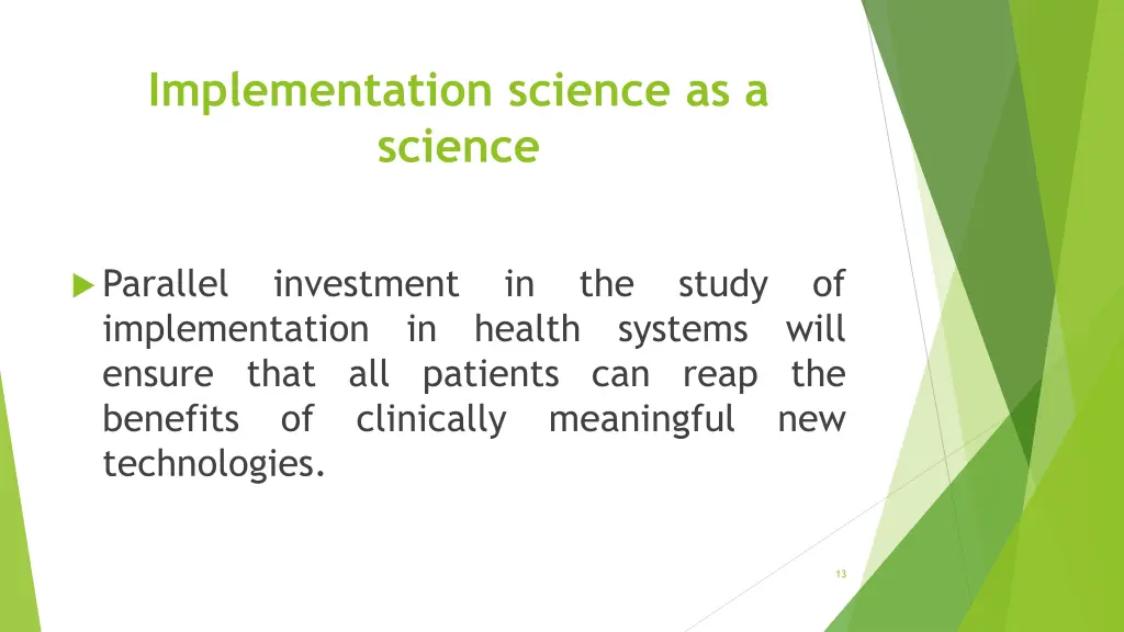 implementation science as a science
