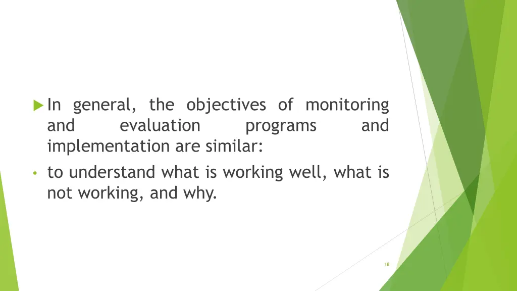 in general the objectives of monitoring