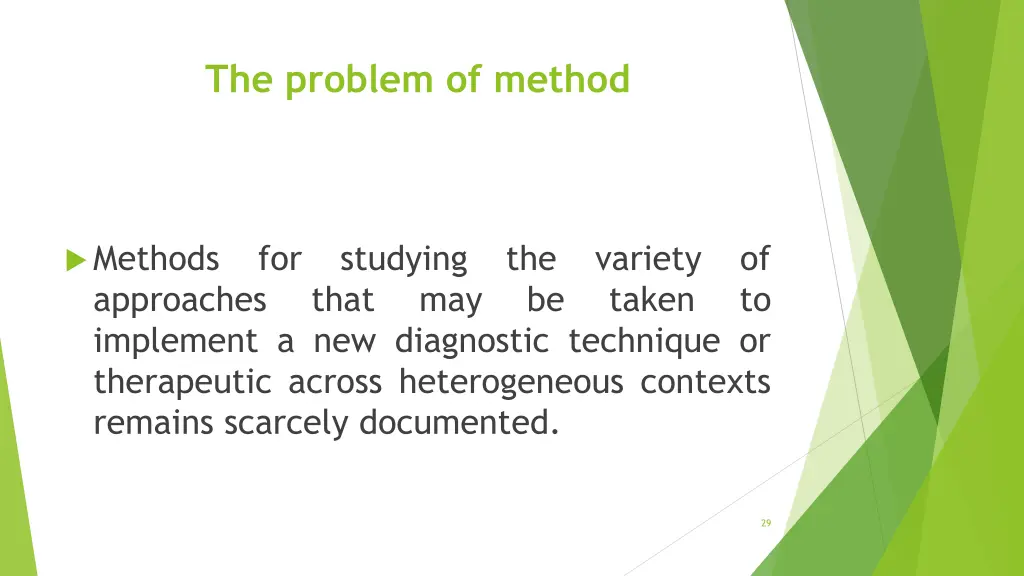 the problem of method
