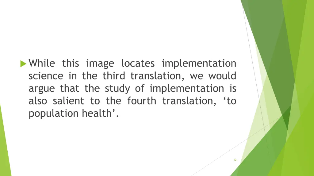 while this image locates implementation science