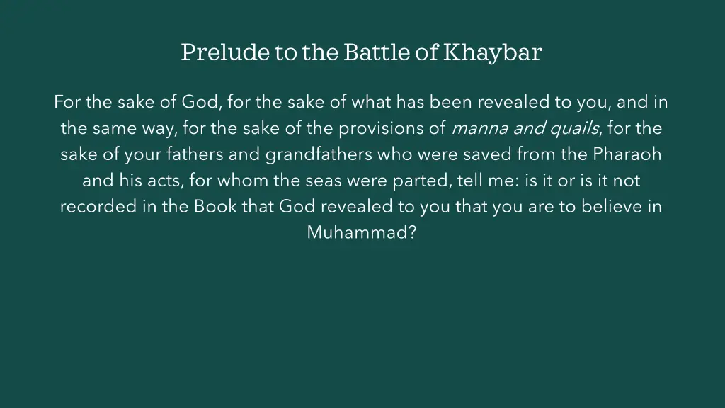 prelude to the battle of khaybar 10