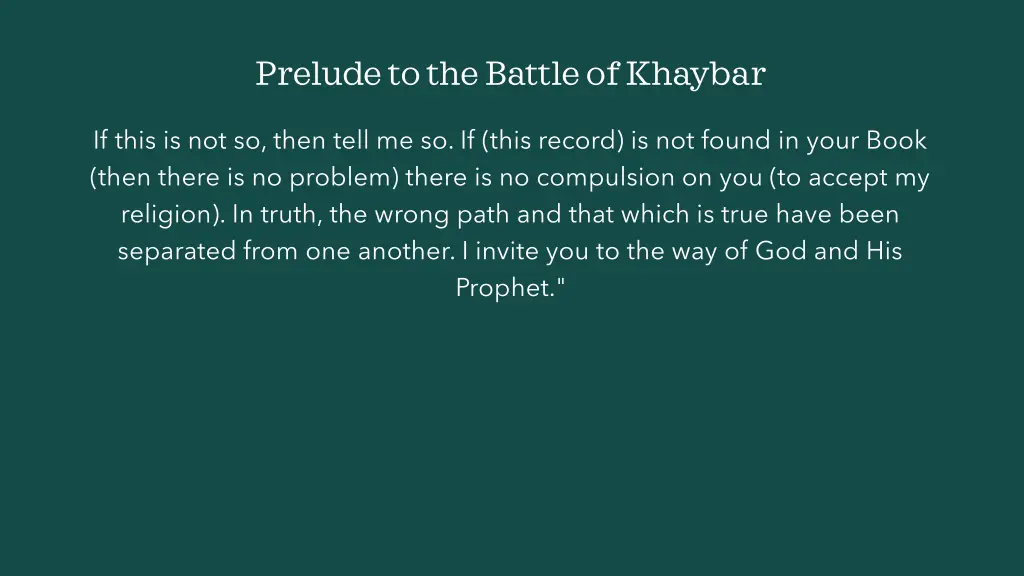 prelude to the battle of khaybar 11