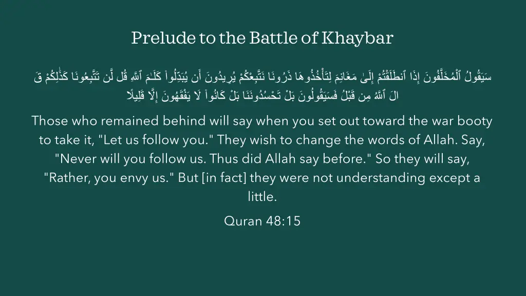 prelude to the battle of khaybar 13
