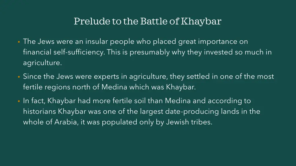 prelude to the battle of khaybar 3