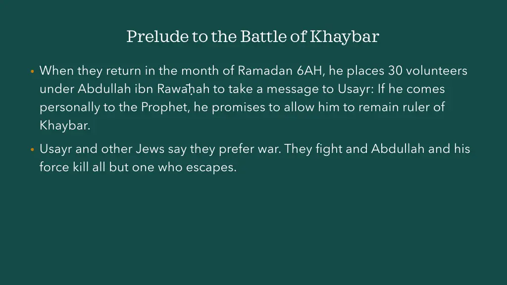 prelude to the battle of khaybar 6