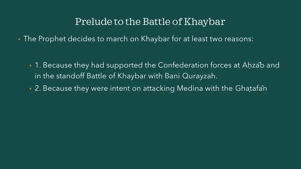 prelude to the battle of khaybar 7