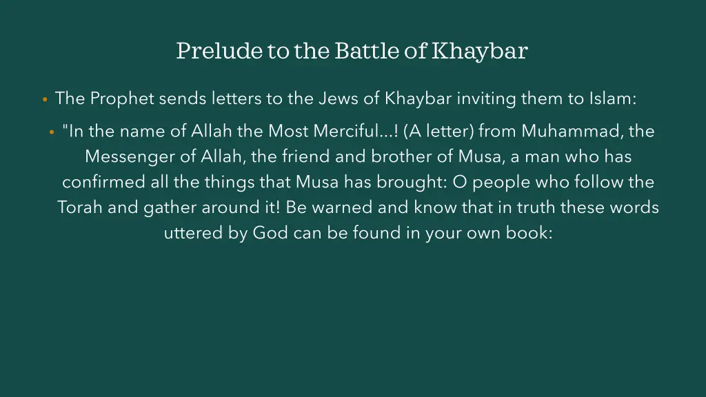 prelude to the battle of khaybar 8
