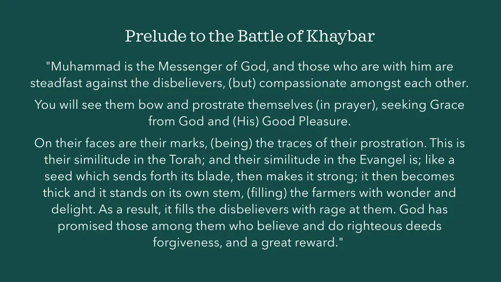 prelude to the battle of khaybar 9