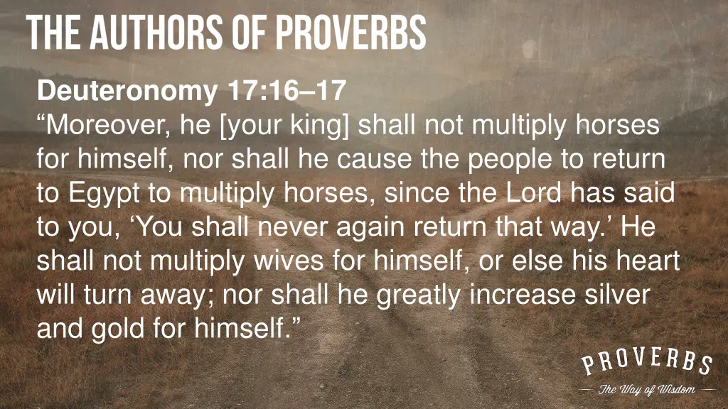 deuteronomy 17 16 17 moreover he your king shall
