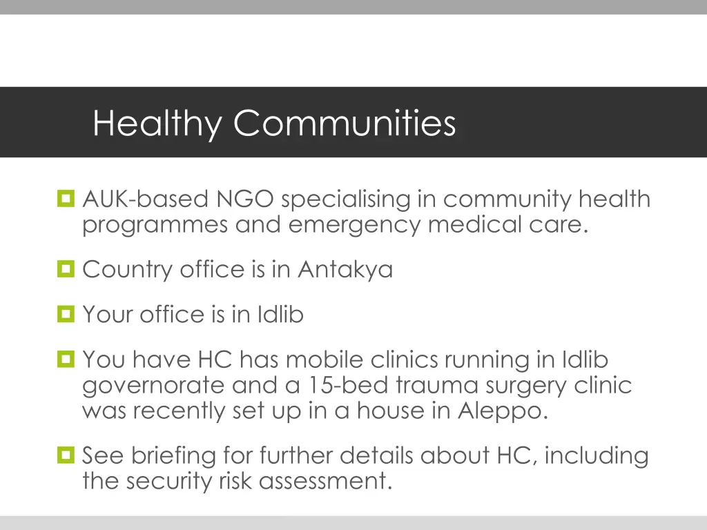 healthy communities