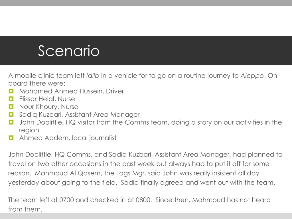 scenario