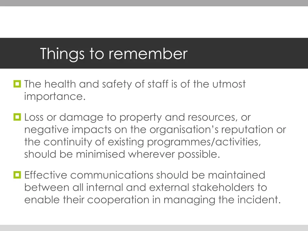 things to remember