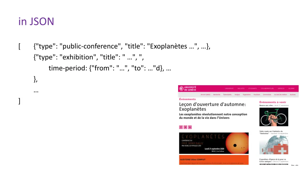 in json