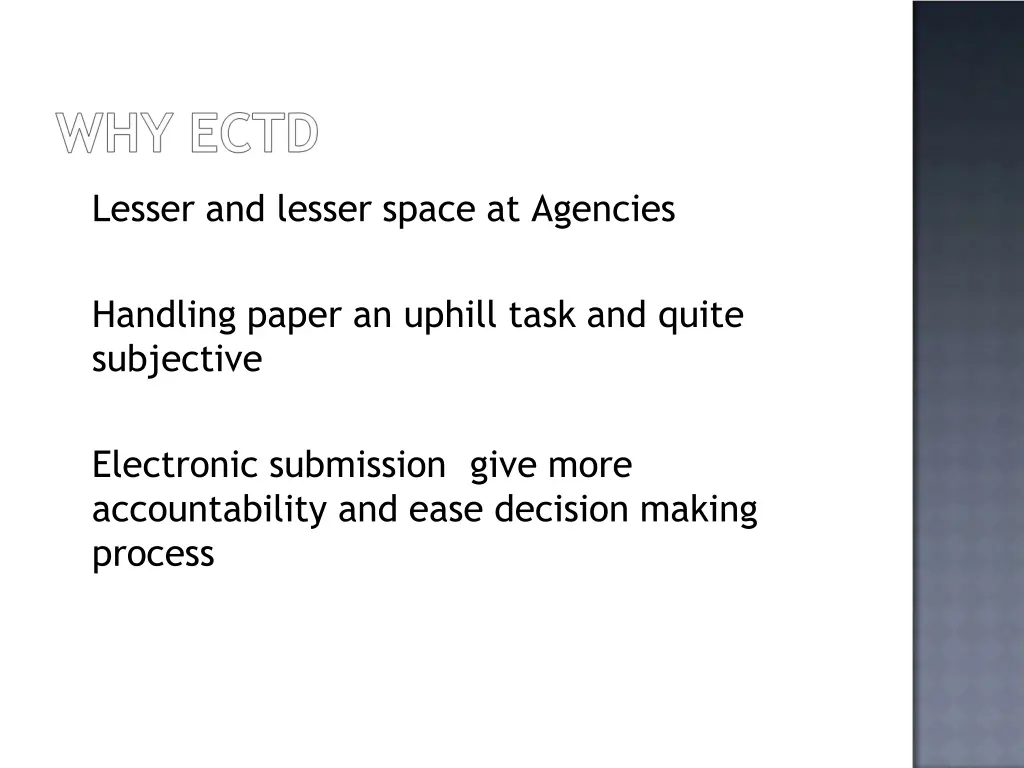 lesser and lesser space at agencies