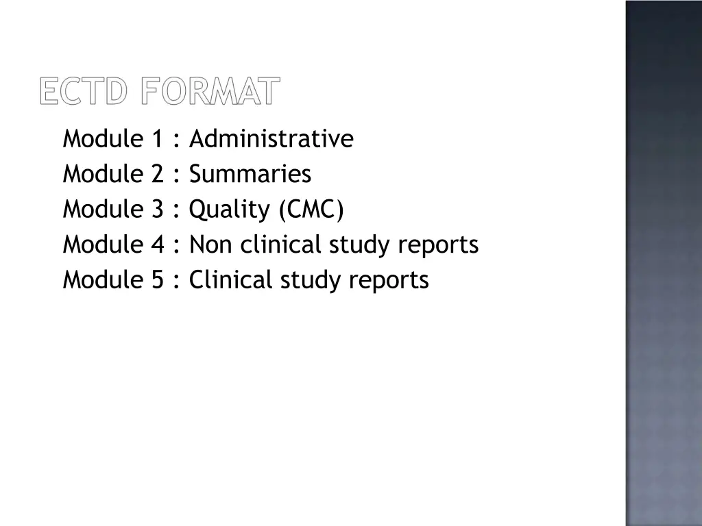 module 1 administrative module 2 summaries module