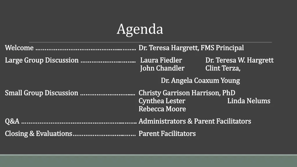 agenda