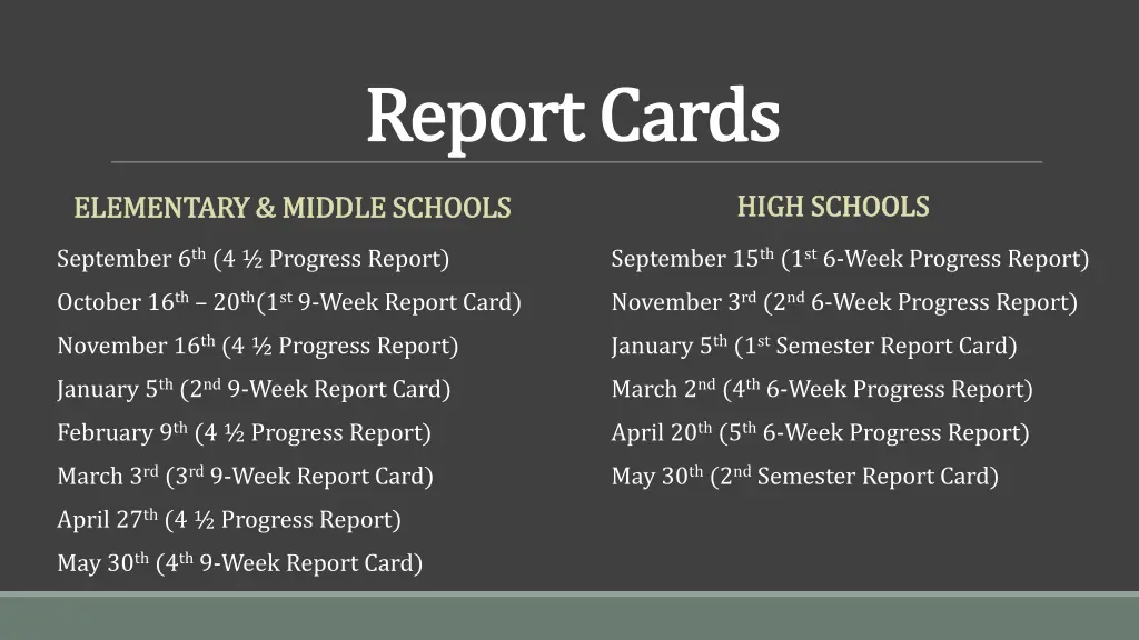 report cards report cards