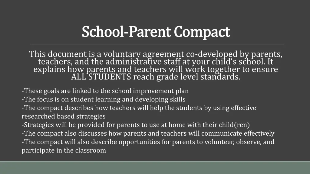 school school parent compact parent compact