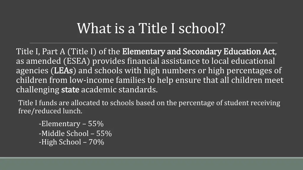 what is a title i school 1