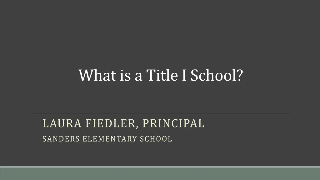 what is a title i school