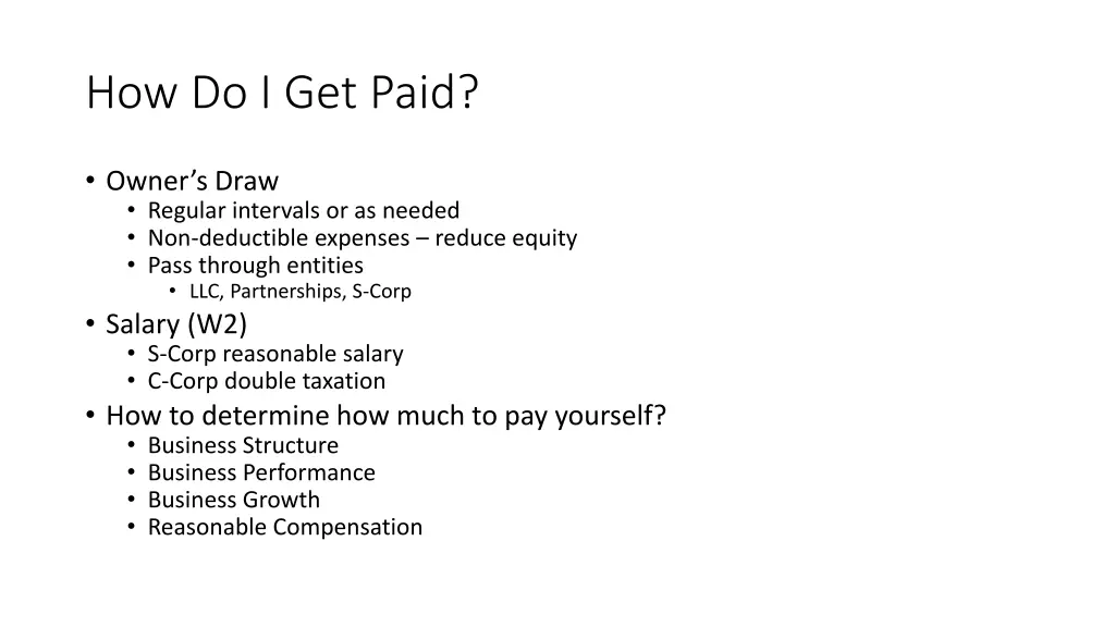 how do i get paid