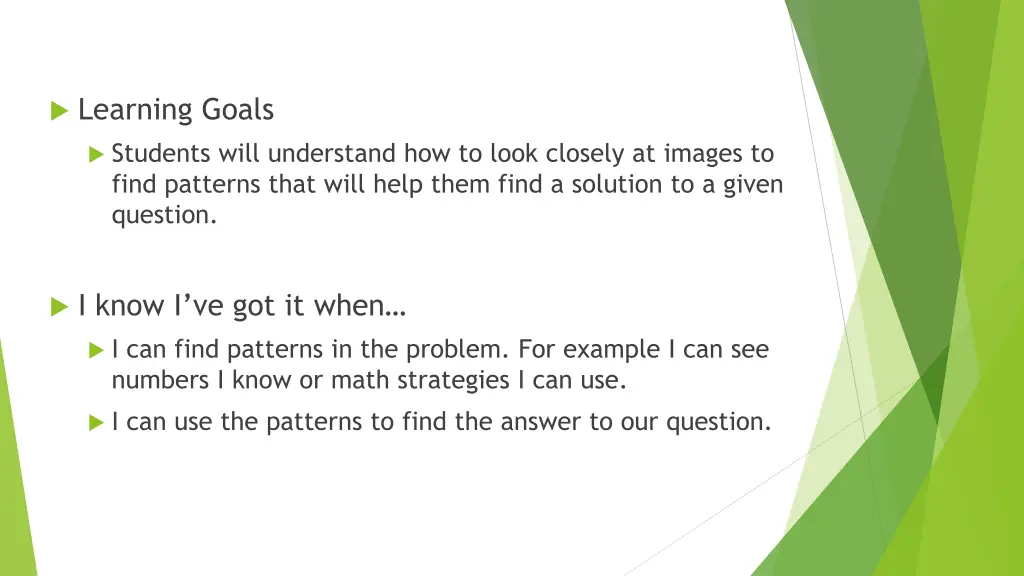 learning goals
