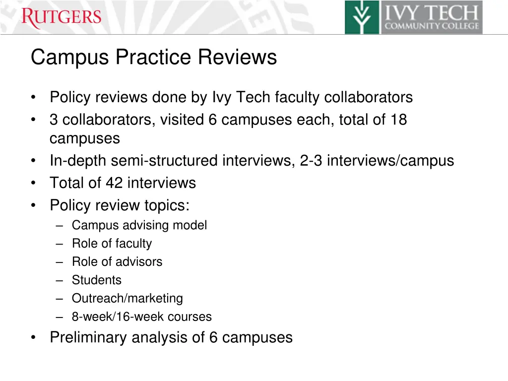 campus practice reviews 1