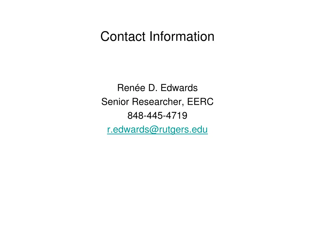 contact information