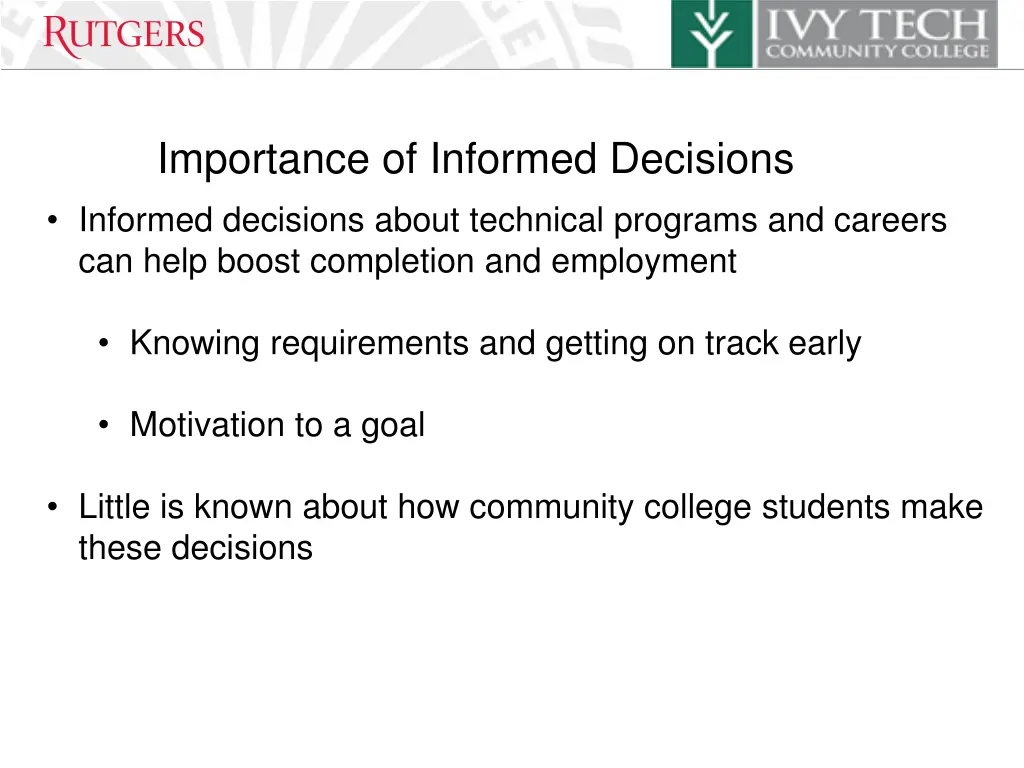 importance of informed decisions informed