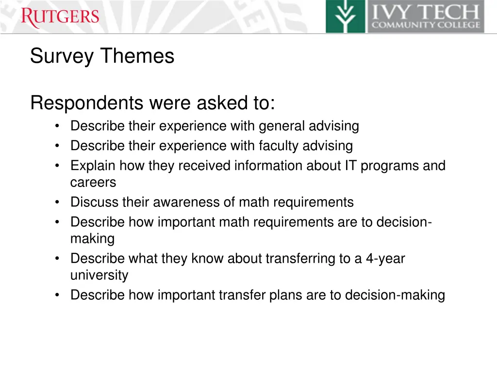 survey themes