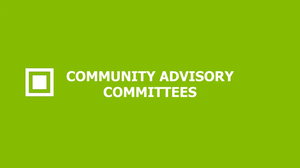 community advisory committees
