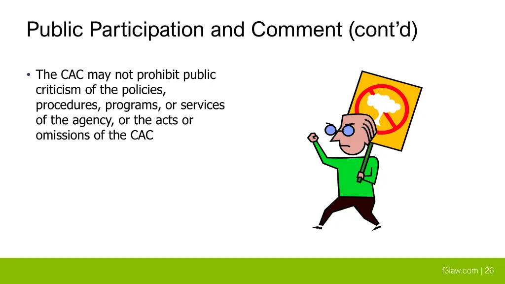 public participation and comment cont d