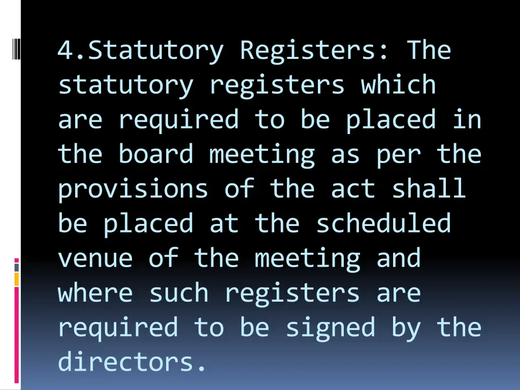 4 statutory registers the statutory registers