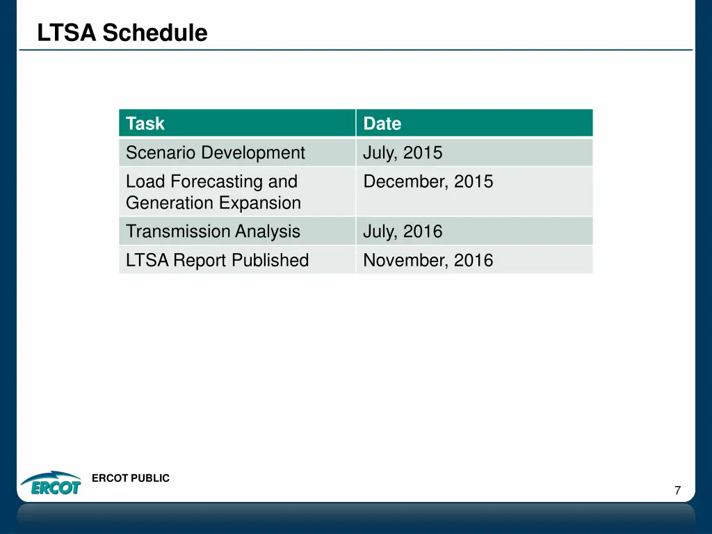 ltsa schedule