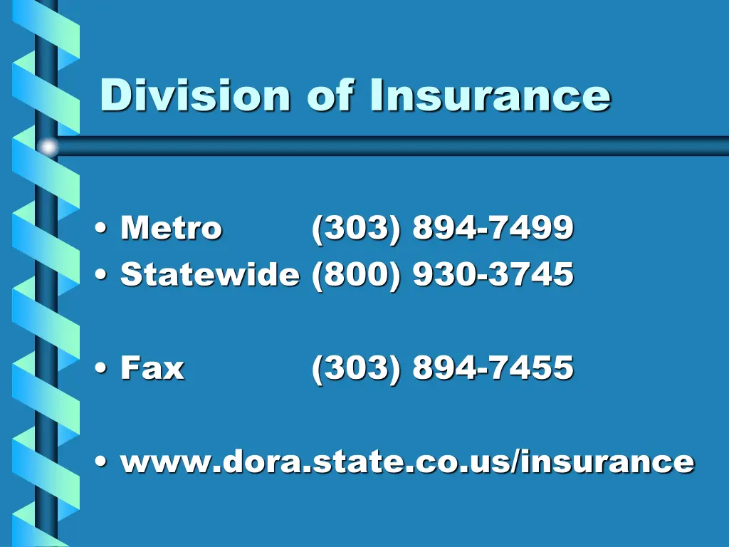 division of insurance