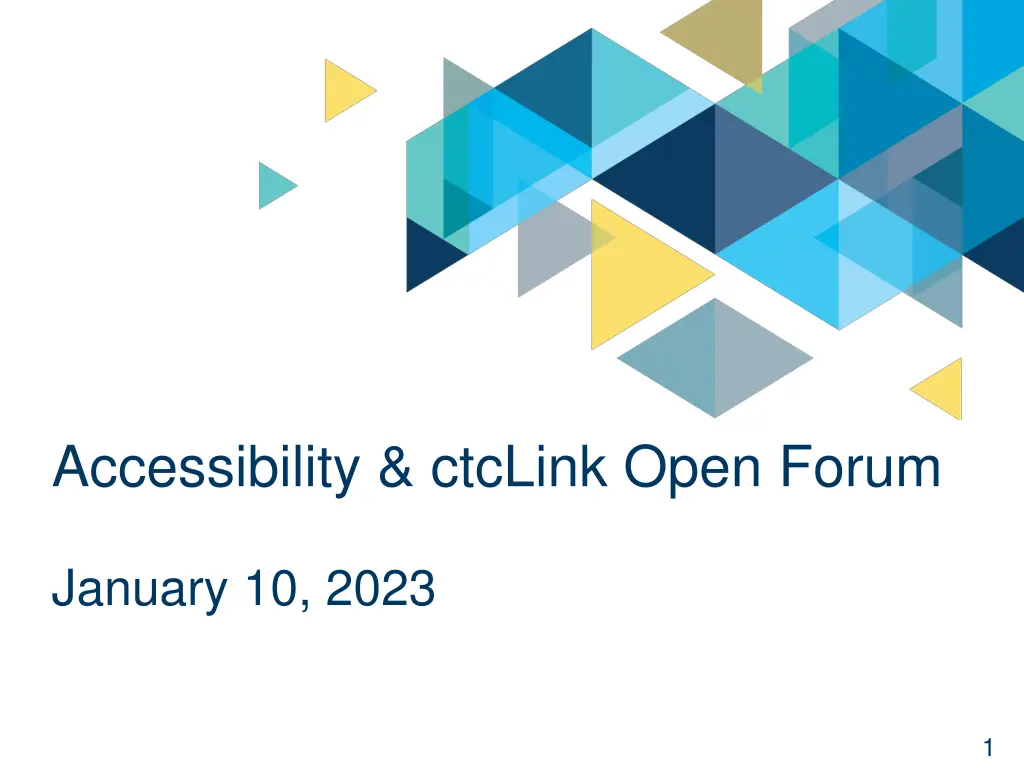 accessibility ctclink open forum