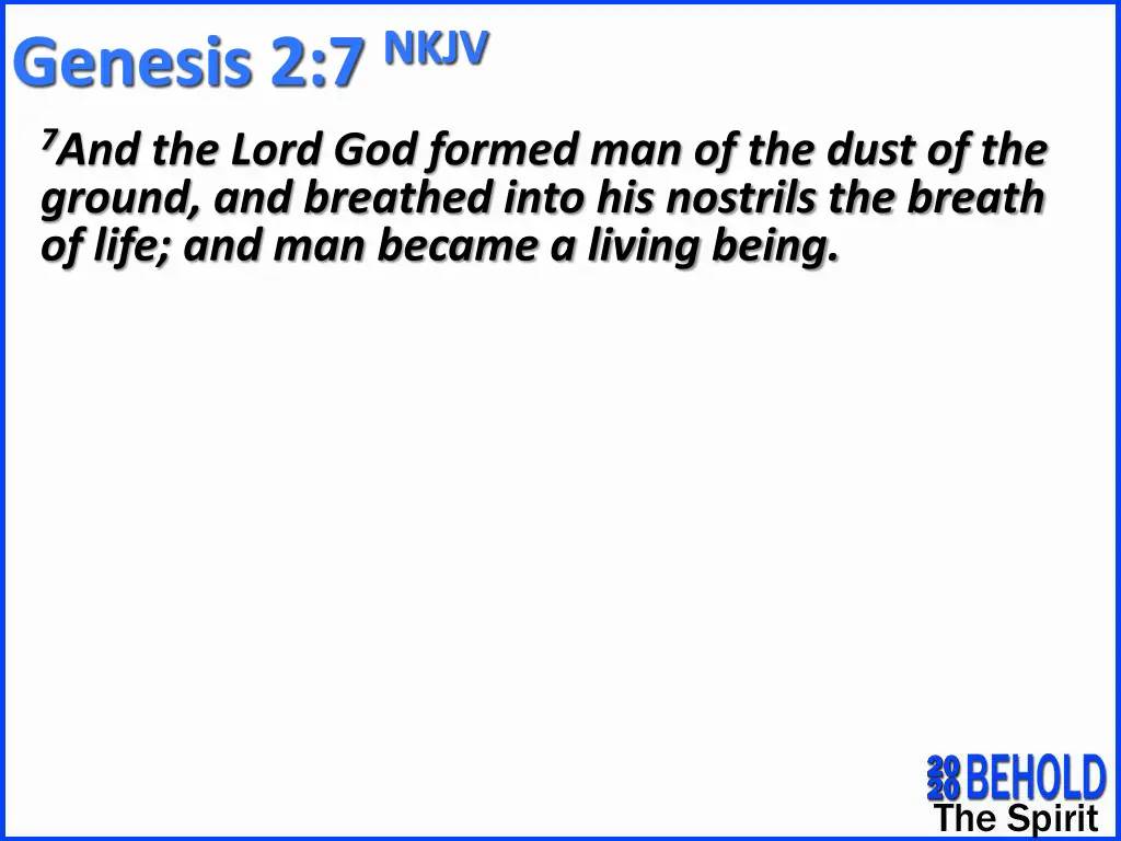genesis 2 7 nkjv