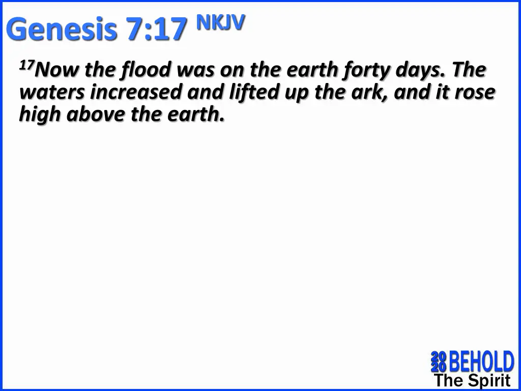 genesis 7 17 nkjv