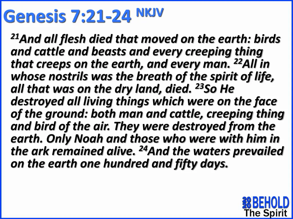 genesis 7 21 24 nkjv