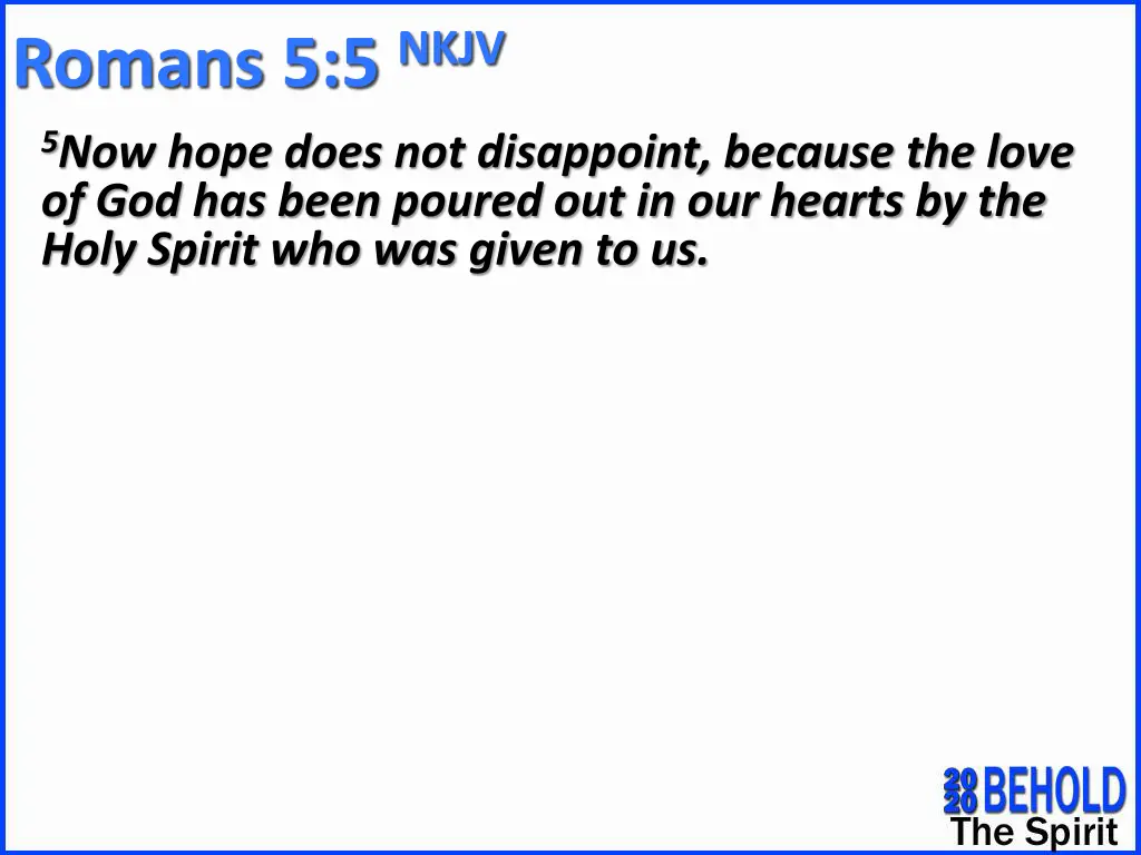 romans 5 5 nkjv