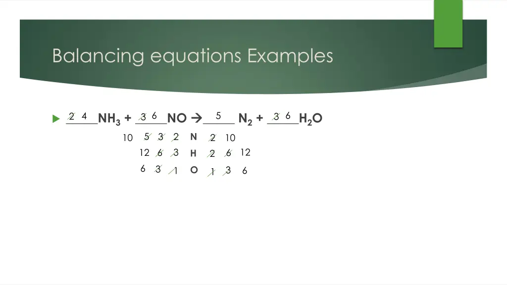 balancing equations examples 1